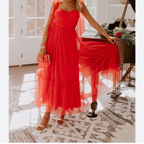 MARBLE Dresses & Skirts - Anthropologie Mable Vibrant Red Strapless Maxi Dress